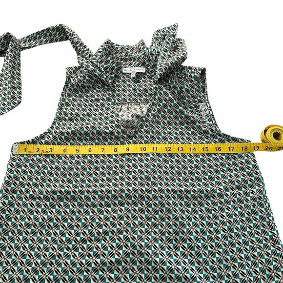 Maison d'Amelie Paris Multicolor V-Neck Tie Neck Sleeveless Blouse Size XS NWOT - Picture 6 of 9